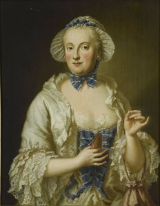 Franska: Marie-Anne-Sophie de Saxe, princesse électrice de Bavière (1728-1797) Porträtt av Maria Anna Sophia av Sachsen, kurfurstinna av Bayern (1728-1797) av Georg Desmarees