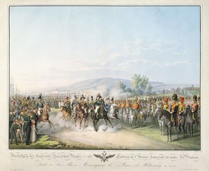 Tabell över hela Rysslands kejserliga armé, från "Tableau des Armees de l"Europe", av Ludwig Von Kleist, ca 1828-1845