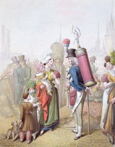 The Pont Notre-Dame, ca 1810 (wc på papper) av Georg Emanuel Opitz