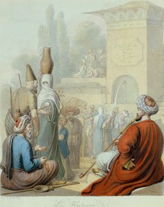 Konstantinopelfontänen (penna och akvarell)