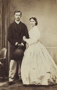 Porträtt av storhertig Nicholas Alexandrovich av Ryssland 1843-1865 och prinsessan Dagmark, 1864. av Georg Emil Hansen