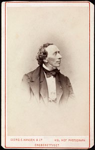 Porträtt av Hans Christian Andersen (1805-1875), av Hansen, Georg Emil (1833-1891). Fotografi, c. 1871. Privat samling av Georg Emil Hansen