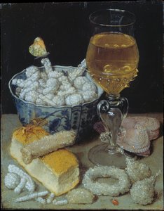 Stilleben med bröd och sötsaker av Georg Flegel