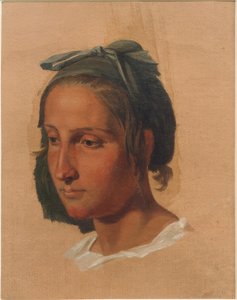 Porträttstudie av en italiensk kvinna av Georg Friedrich August Lucas
