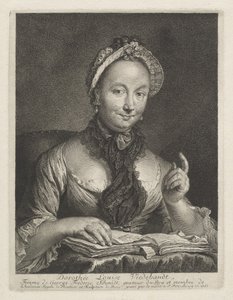 Dorothée Louise Viedebandt (Konstnärens fru) av Georg Friedrich Schmidt
