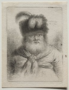 Gammal man i en pälsmössa av Georg Friedrich Schmidt