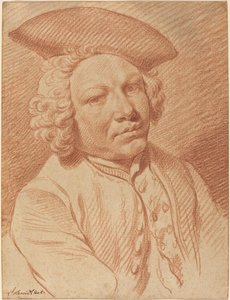 Porträtt av en man i en tricornhatt av Georg Friedrich Schmidt