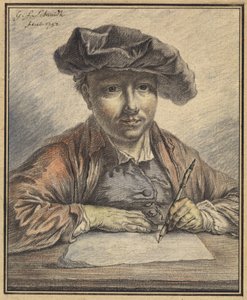 Självporträtt skissar av Georg Friedrich Schmidt