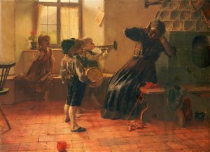 Konserten (olja på duk) av Georg Jakobides