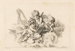 Schilderkunst La Peinture (titel på objekt) Livre des Arts (serietitel) av Georg Leopold Hertel