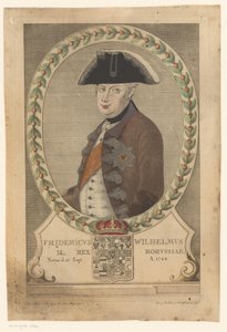 Porträtt av Fredrik Vilhelm II, kung av Preussen av Georg Mathäus Probst