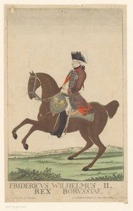 Ridsporträtt av Fredrik Vilhelm II, kung av Preussen av Georg Mathäus Probst
