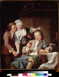 Mari trompe (vin och kärlek). En man lurad (vin och kärlek). Målning av Georg Melchior Kraus (1737-1806)
