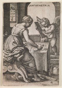 Arithmetica, från serien "The Liberal Arts" av Georg Pencz
