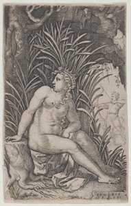 Cephalus och Procris, från The Greek Heroines, 1539., 1539. av Georg Pencz