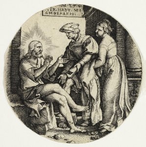 Clothing the Naked, från The Seven Acts of Mercy av Georg Pencz