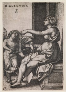 Dialectica, från serien "De fria konsterna", ca 1541 (gravyr)