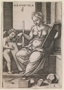 Geometria, från serien "The Liberal Arts" av Georg Pencz
