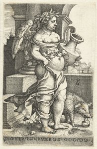 Frosseri (Gula) Gvla innvmeros occido (titel på objekt) Seven Deadly Sins (serietitel) av Georg Pencz