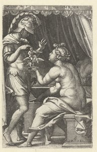Medea ger Jason bild av Ganymedes med örn Medea lämnar tillbaka Penaten till Jason Medea (titel på objekt) Grekiska hjältinnor (serietitel) av Georg Pencz