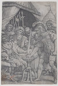 Mucius Scaevola och Porsenna, från Roman Heroes, 1535., 1535. av Georg Pencz