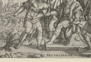 Porsenna får höra att Cloelia har rymt Rex Prosenna Cloelia (titel på objekt) Berättelser från tidig romersk historia (serietitel) av Georg Pencz