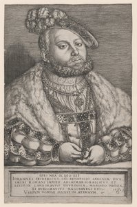 Porträtt av Johan Fredrik den Storsinte, kurfurste av Sachsen av Georg Pencz