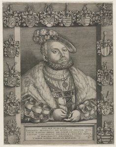 Porträtt av Johan Fredrik I "den ädelmodige", kurfurste av Sachsen av Georg Pencz