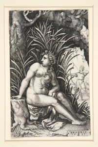 Procris och Cephalus, från serien The Greek Heroines av Georg Pencz