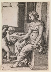 Rhetorica, från serien "The Liberal Arts" av Georg Pencz