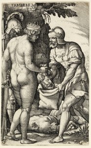 Tamiris, från grekiska hjältinnor av Georg Pencz