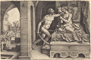 Tarquin och Lucretia av Georg Pencz