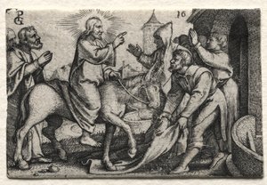 Jesu Kristi liv: Kristus går in i Jerusalem av Georg Pencz