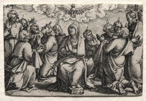 Jesu Kristi liv: Den Helige Andens nedstigning av Georg Pencz
