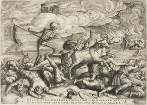 The Triumph of Death, tallrik fem från The Triumphs of Petrarch av Georg Pencz