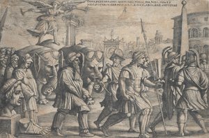 The Triumph of Fame on Chastity, från The Triumphs of Petrarch. av Georg Pencz