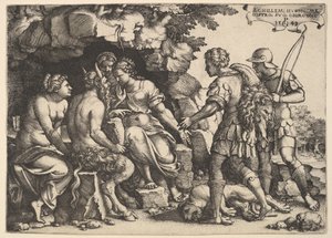 Thetis och Chiron, 1543. av Georg Pencz