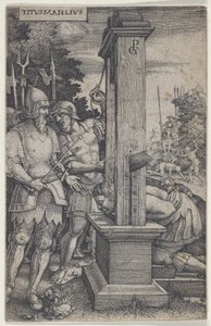 Titus Manlius, från romerska hjältar, 1535. av Georg Pencz