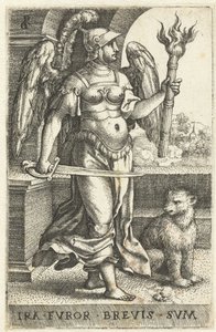 vrede (Ira) Ira fvor brevis svm (titel på objekt) Seven Deadly Sins (serietitel) av Georg Pencz