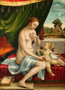 Venus och Amor av Georg Pencz