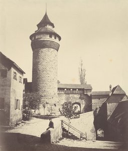 Der Runde Turm und der Festung in Nürnberg (Runda tornet och fästningen i Nürnberg),ca 1852 (foto) av Georg Schmidt
