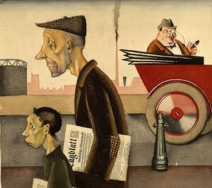 Tidningsbärare. Omkring 1921