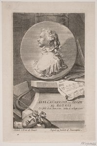 Skådespelerskan Anna Catharina von Passow av Georg Vilhelm Baurenfeind