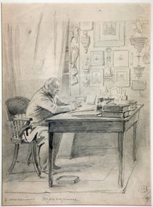 Faddei Boulgarine - Porträtt av författaren Faddei Bulgarin (1789-1859) av Timm, Vasily (George Wilhelm) (1820-1895)