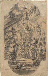 Disputationen av Saint Catherine of Alexandria av Georg Wilhelm Neunhertz