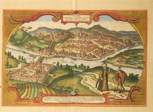 Budapest från World Cities av Georg Braun av Georg Braun and Hogenberg Franz