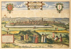 Gdansk från World Cities av Georg Braun av Georg Braun and Hogenberg Franz