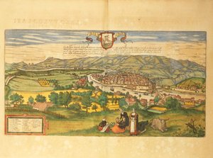 Karta över Bilbao från andra världskriget av Georg Braun av Georg Braun and Hogenberg Franz