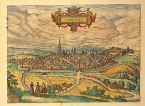 Karta över Cambrai från Civitates Orbis Terrarum av Georg Braun av Georg Braun and Hogenberg Franz