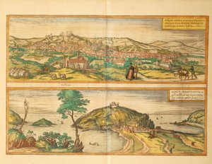 Karta över San Sebastian och Burgos från Civitates Orbis Terrarum av Georg Braun av Georg Braun and Hogenberg Franz